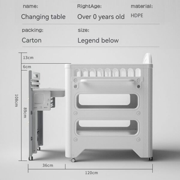 Cambiador de bebe multifuncional Mx001 - Imagen 7