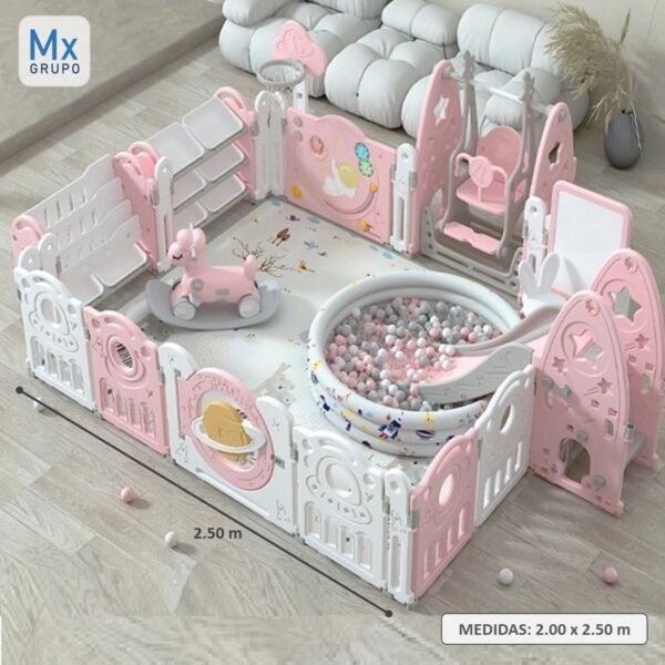 Playpen planetario rosado