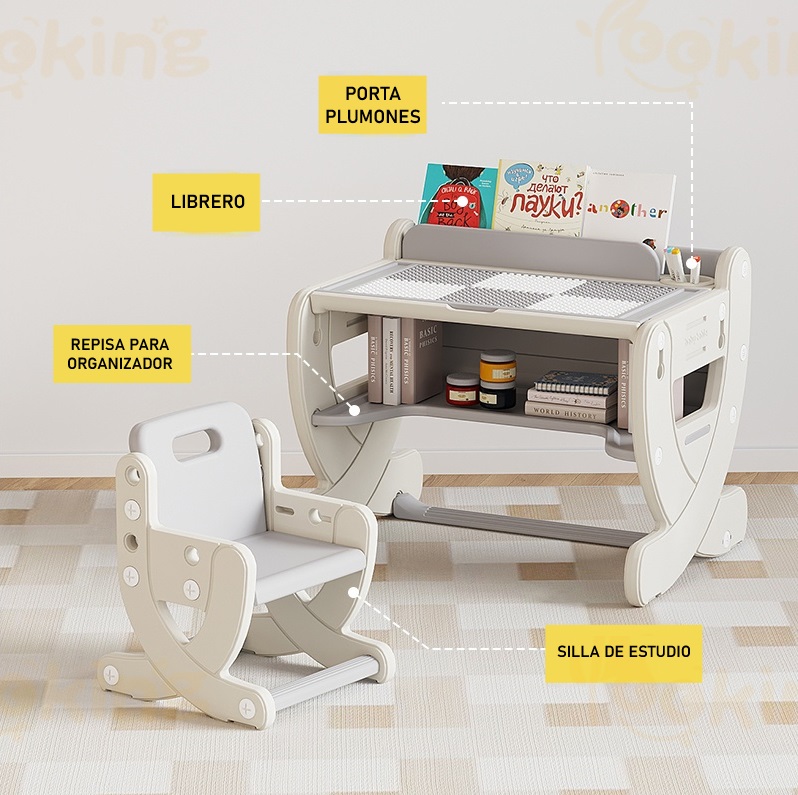 Mesa escritorio Regulable con tablero 2 en 1 - Imagen 4