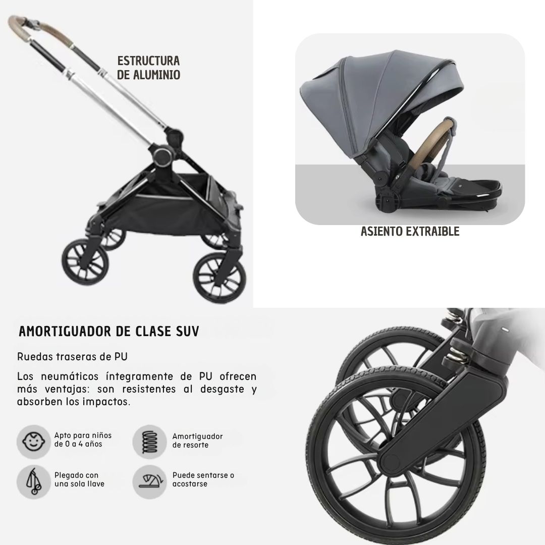 Coche para bebe MX 100 kidilo - Imagen 3