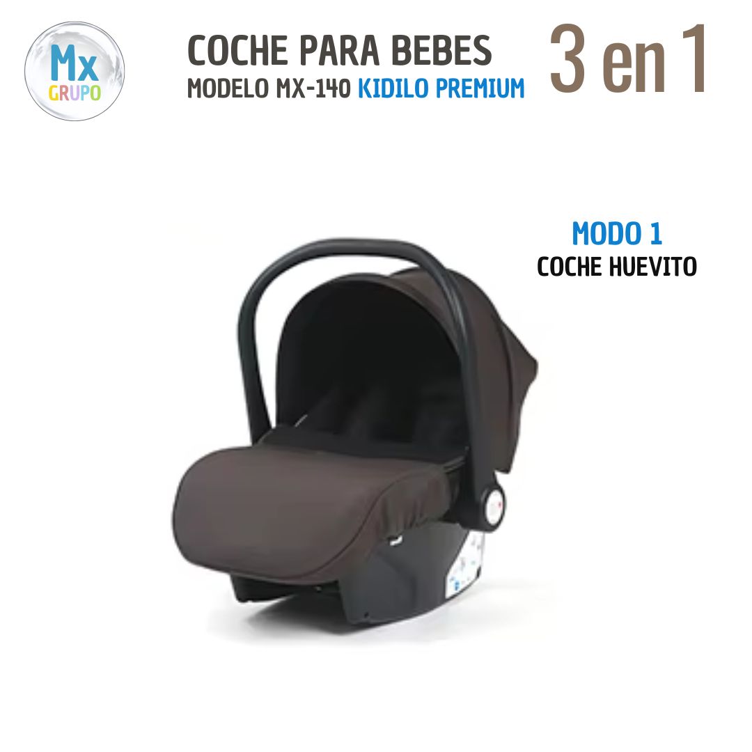 Coche para bebe Mx 140 Kidilo 3en1 Premium - Imagen 2