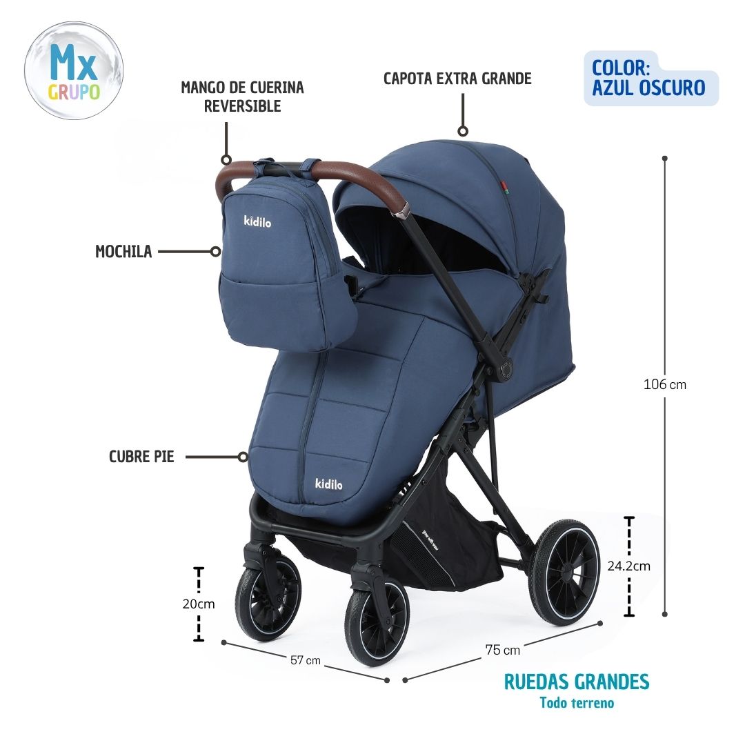 Coche para bebe MX 090 kidilo - Imagen 4